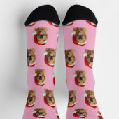 Persoonlijke Op Maat Gemaakte Goud Retriever Kerst Sokken (Top)