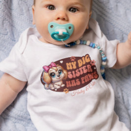 Persoonlijke op maat gemaakte malle baby en hond romper