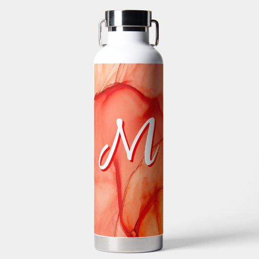 Persoonlijke op maat gemaakte monogram geïsoleerd waterfles (Voorkant)