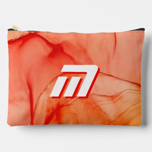 Persoonlijke op maat gemaakte monogrammake-up en a etui (Voorkant)