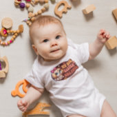 Persoonlijke op maat gemaakte moppige baby en hond romper