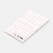 Persoonlijke op maat gemaakte naam docent roze lij post-it® notes (Schuin)
