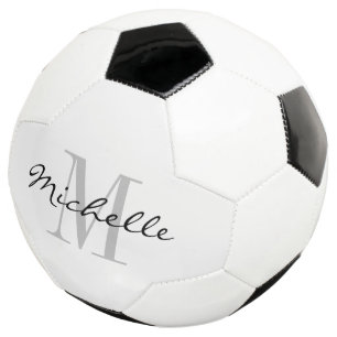 Persoonlijke op maat gemaakte naam monogram voetba voetbal