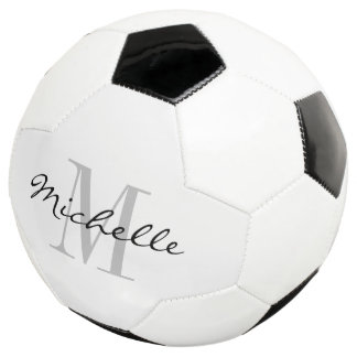 Persoonlijke op maat gemaakte naam monogram voetba voetbal