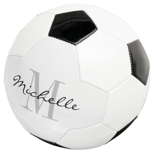 Persoonlijke op maat gemaakte naam monogram voetba voetbal (Drie kwart)