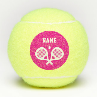 Persoonlijke op maat gemaakte naam padelracket spo tennisballen