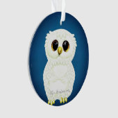 Persoonlijke op maat gemaakte uil vogel foto ornament (voorkant)