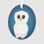 Persoonlijke op maat gemaakte uil vogel foto ornament (voorkant)