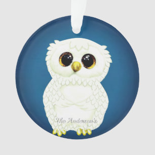 Persoonlijke op maat gemaakte uil vogel foto ornament