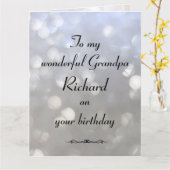 Persoonlijke opa Birthday Kaart (Gele Bloem)