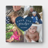 Persoonlijke opa cadeaus familie foto collage fotoplaat (Voorkant)