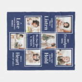 Persoonlijke opa foto collage fleece Blanket Deken (Voorkant (Horizontaal))