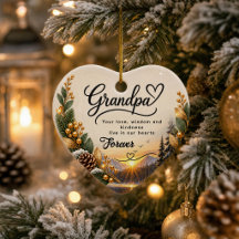 Persoonlijke Opa Foto Keramische Kerstbal