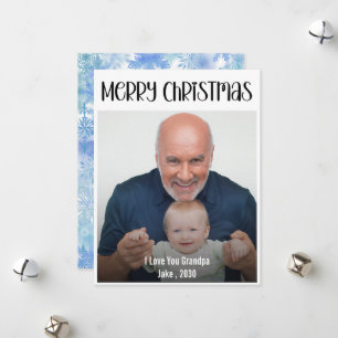 Persoonlijke Opa Lieve Foto Kerstmis Feestdagenkaart