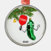 Persoonlijke ophaalbare Pickleball Metalen Ornament (Voorkant)