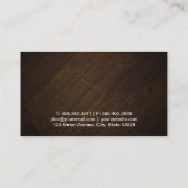 Persoonlijke opleiding (hout) visitekaartje (Achterkant)