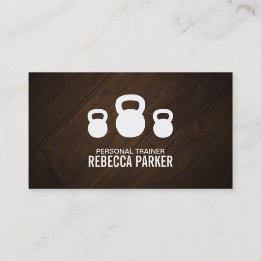 Persoonlijke opleiding (hout) visitekaartje (Voorkant)