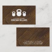 Persoonlijke opleiding (hout) visitekaartje (Voorkant / Achterkant)