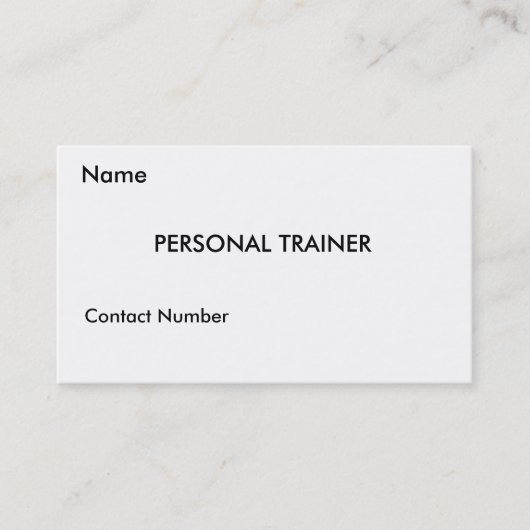 PERSOONLIJKE OPLEIDINGSKaart Visitekaartje (Voorkant)