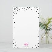 PERSOONLIJKE OPMERKING Leuke leuke polka dot confe Briefpapier (Staand voorkant)