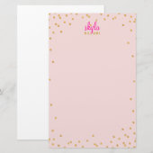 PERSOONLIJKE OPMERKING mini spot confetti goud gli Briefpapier (Voorkant / Achterkant)