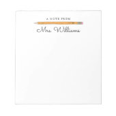 Persoonlijke opmerking van het leerpotlood notitieblok (Voorkant)