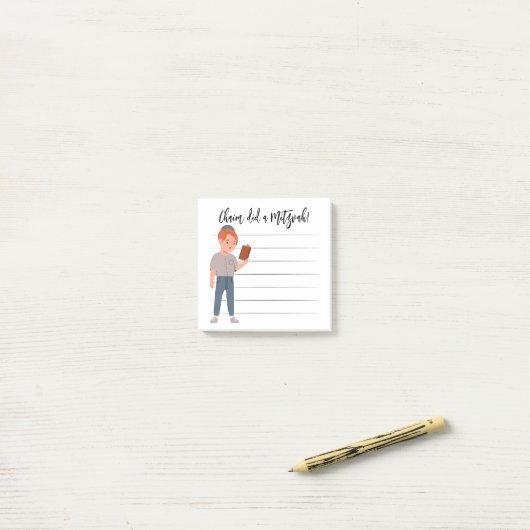 Persoonlijke opmerkingen van Mitzvah Post-it® Notes (Op bureau)