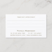 Persoonlijke oproepkaart visitekaartje (Achterkant)