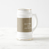 Persoonlijke opwinding op Burlap New Home Gift Bierpul (Voorkant rechts)