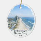 Persoonlijke Orange Beach Versiering, Op Maat Gema Keramisch Ornament (Links)