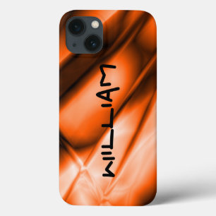 Persoonlijke oranje gekleurde iPhone stevige hoes