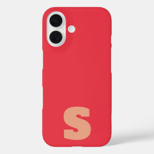 Persoonlijke oranje initiële iPhone / iPad hoes