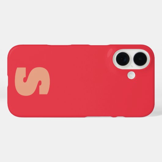 Persoonlijke oranje initiële iPhone / iPad hoes (Achterkant (horizontaal))