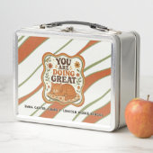 Persoonlijke oranje kat lunchbox (In situ)