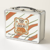 Persoonlijke oranje kat lunchbox (Voorkant)