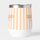 Persoonlijke oranje moderne script naam bruidsmeis (Links)