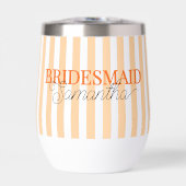 Persoonlijke oranje moderne script naam bruidsmeis (Voorkant)