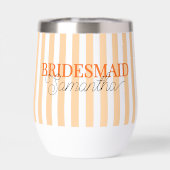Persoonlijke oranje moderne script naam bruidsmeis (Achterkant)