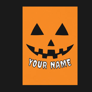 Persoonlijke Oranje Pompoen Halloween Uw Naam Perfect Poster