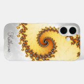 Persoonlijke Oranje Spiraal Fractal Case-Mate iPhone Case (Achterkant (horizontaal))