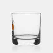 Persoonlijke oranje zwarte afstudeerklas van 2026 whisky glas (Links)