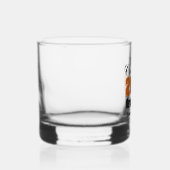 Persoonlijke oranje zwarte afstudeerklas van 2026 whisky glas (Rechts)