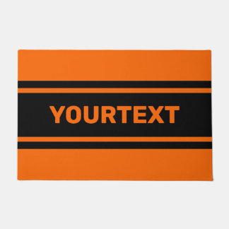 Persoonlijke Oranje zwarte racedoormat Deurmat