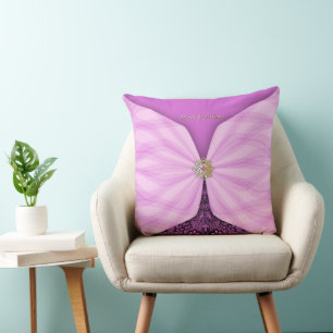 Persoonlijke Orchidee Roze Textiel Illusie Kussen
