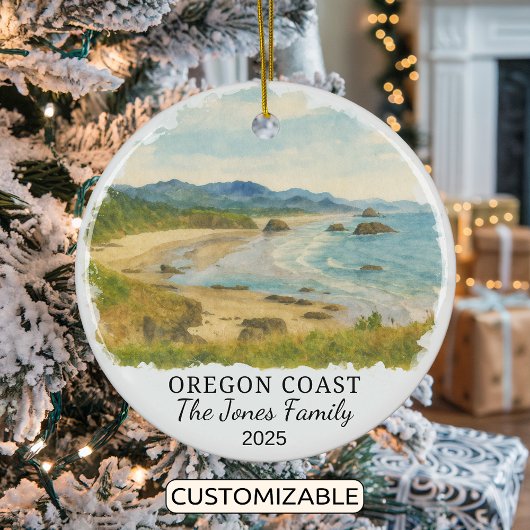 Persoonlijke Oregon Coast-versiering, Oregon Keramisch Ornament