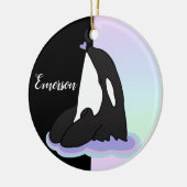 Persoonlijke Orka Moordwalvis Keramisch Ornament (Links)