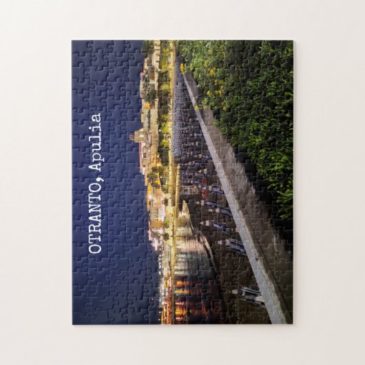 Persoonlijke Otranto 's nachts, Apulië, Italië Legpuzzel (Verticaal)