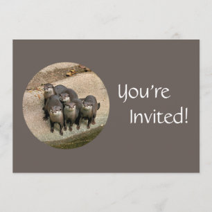 Persoonlijke otterdag bij de zoo Birthday Party Kaart