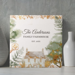 Persoonlijke Oude Landhuis Familienaam Tegeltje