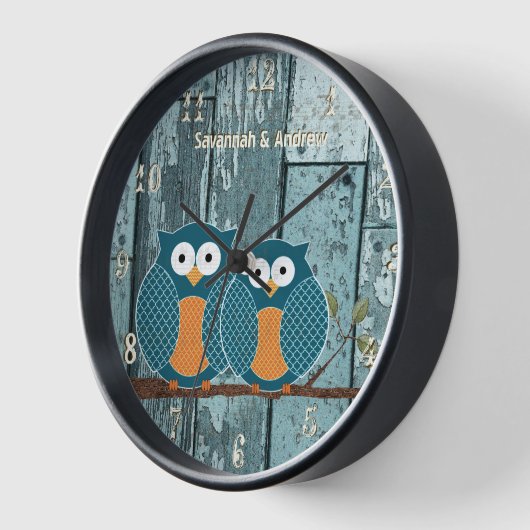 Persoonlijke oude Rustic Aqua Wood Love Bird Owner (Hoek)